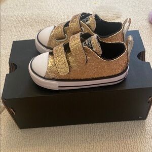 Converse Gold Glitter Kids Shoes